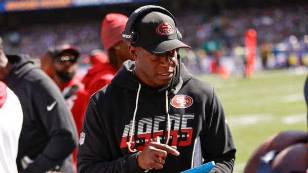 Defensive Coordinator Raheem Morris of the San Francisco 49ers